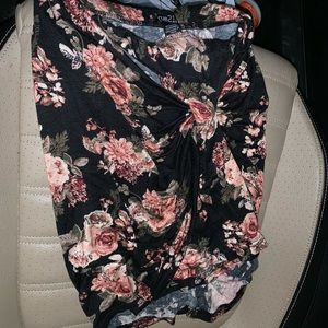 Rue 21 floral asymmetrical skirt!
